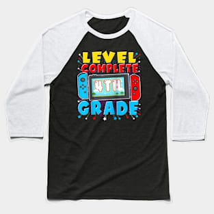 4Th Grade Level Complete Graduation Class 2024 Boys Gamer Baseball T-Shirt